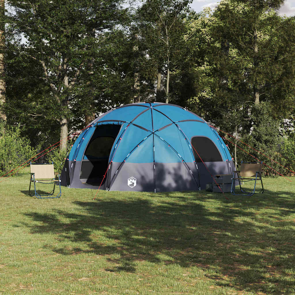 Vidaxl camping tent met dak blauw 475 x 475 x 235 cm polyester