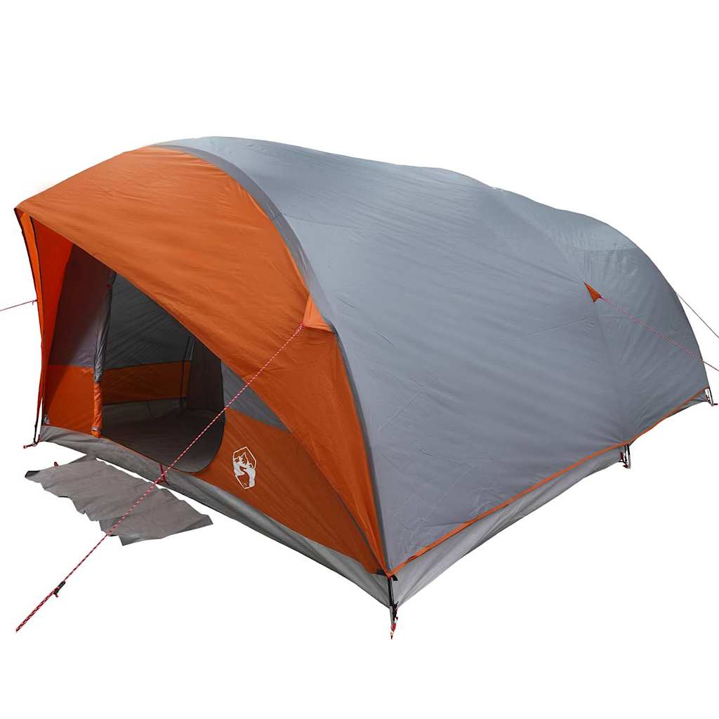 Vidaxl tunnel tent met dak grijs en oranje 500 x 348 x 200 cm taft