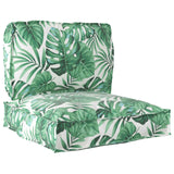 Vidaxl pallet kussen set 2 pcs groen bladpatroon 100 x 40 x 8 cm