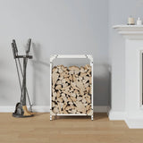 Vidaxl brandhoutrek 44x28x65 cm koudgewalst staal wit