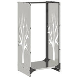 Vidaxl brandhoutrek 40x30x80 cm roestvrij staal