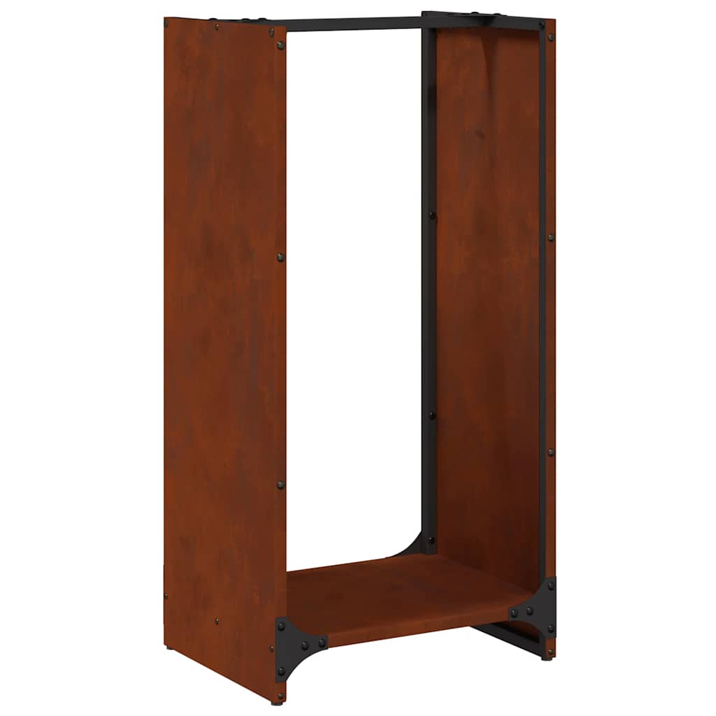 Vidaxl brandhoutrek 40x30x80 cm weervast staal