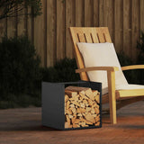 Vidaxl brandhoutrek 40x40x40 cm koudgewalst staal antracietkleurig