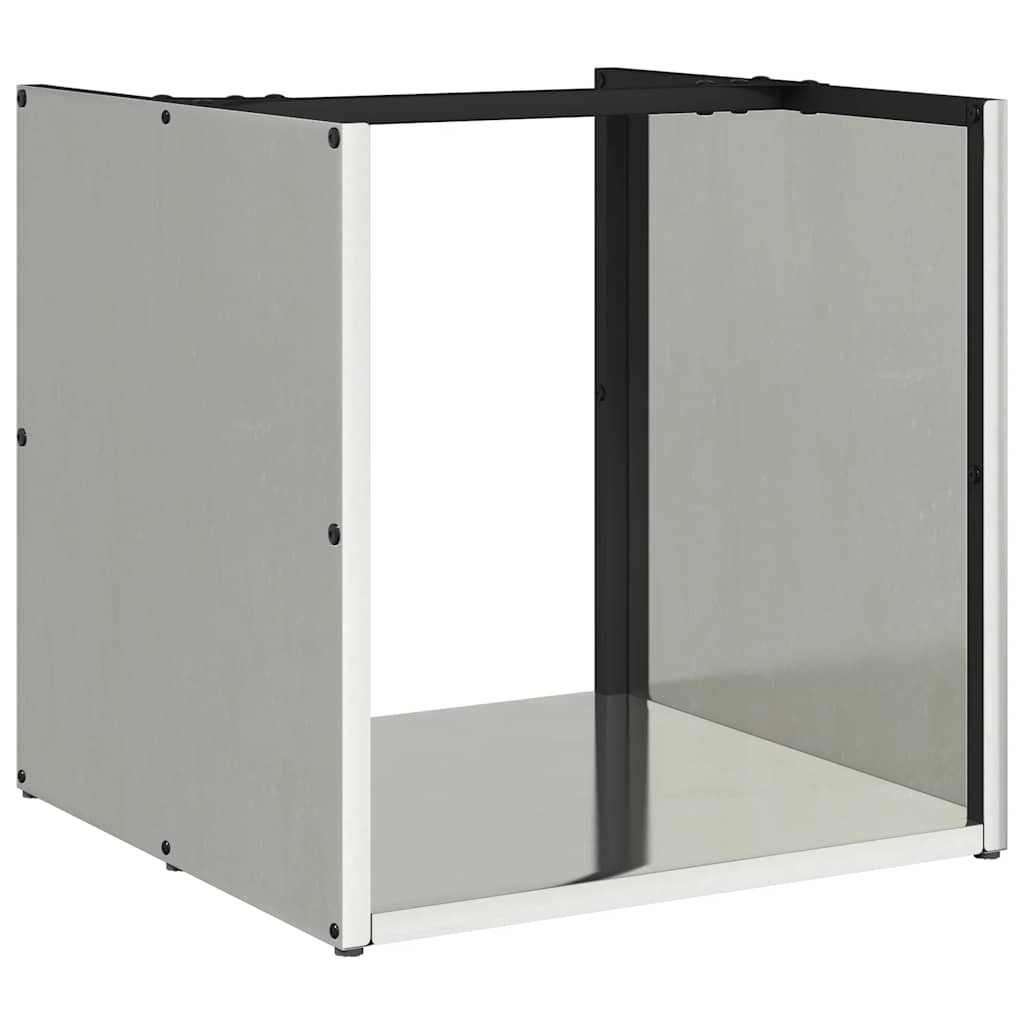 Vidaxl brandhoutrek 40x40x40 cm roestvrij staal