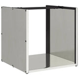 Vidaxl brandhoutrek 40x40x40 cm roestvrij staal
