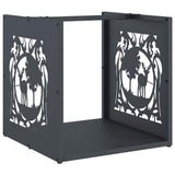 Vidaxl brandhoutrek 40x40x40 cm koudgewalst staal antracietkleurig