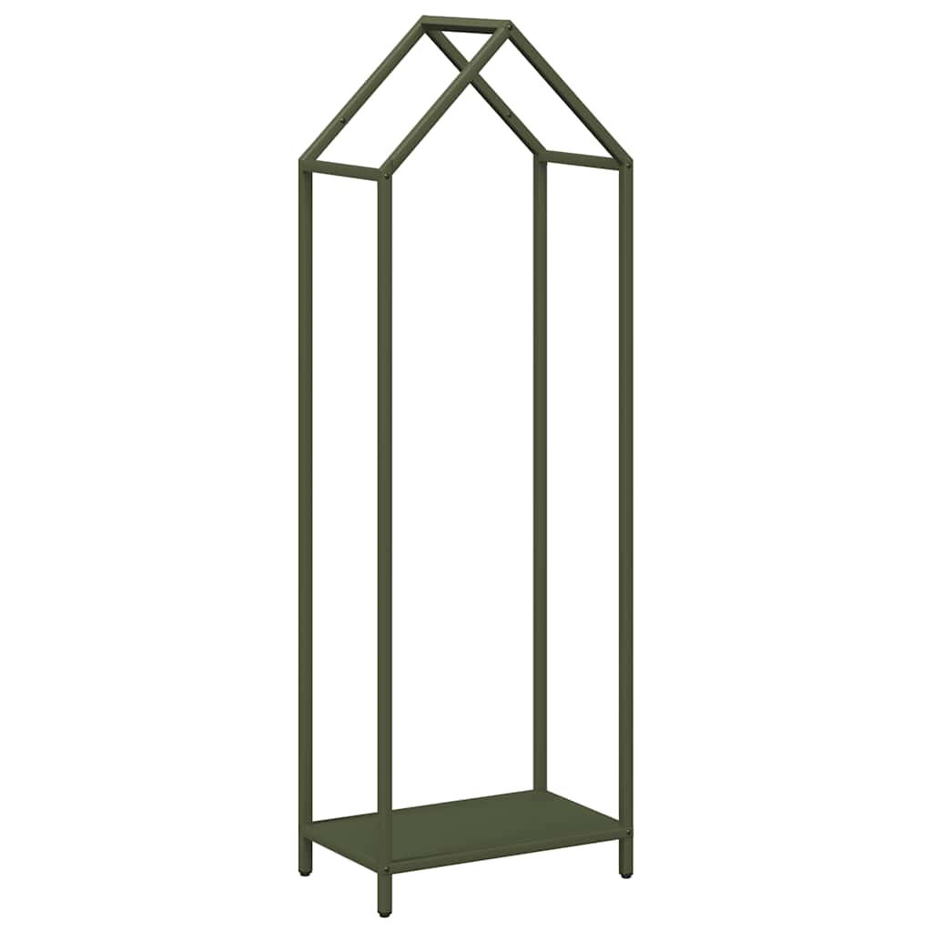 Vidaxl brandhoutrek 40x25x120 cm koudgewalst staal olijfgroen