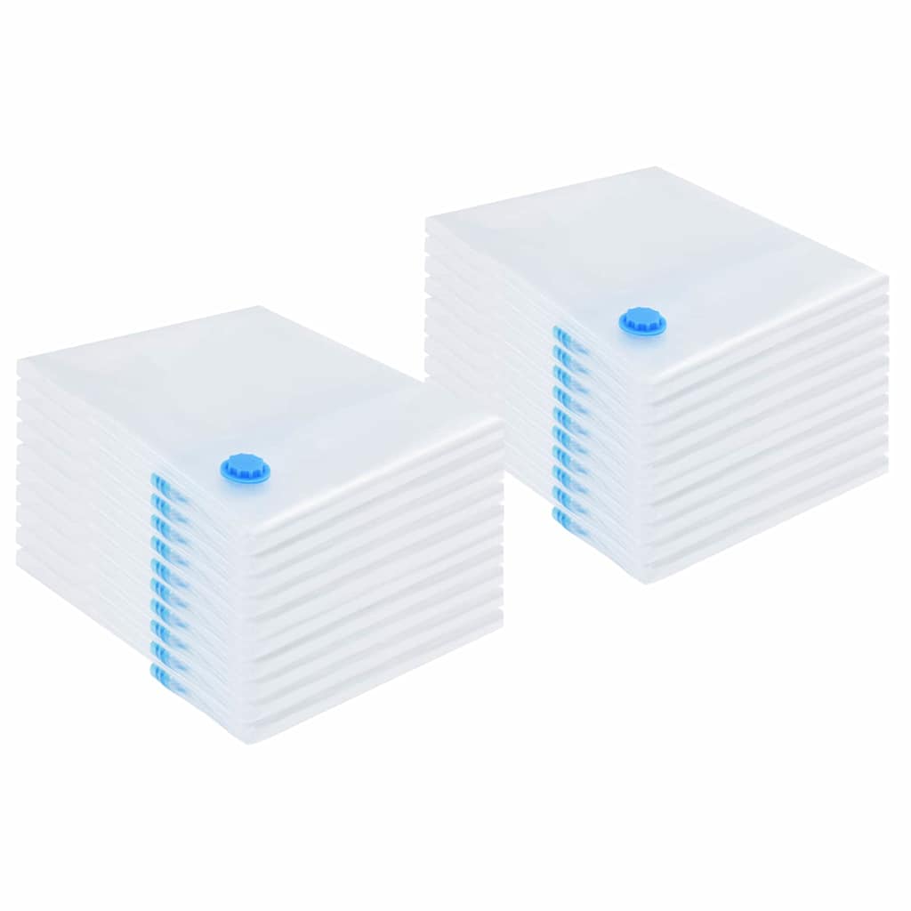 Vidaxl opslagzakken met opslag 20 pcs transparant en blauw 100 x 80 cm