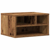 Vidaxl printerstand met opslag oudhout 40 x 32 x 22,5 cm bewerkt hout