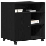 Vidaxl printerstand zwart eiken 60 x 50 x 67 cm bewerkt hout