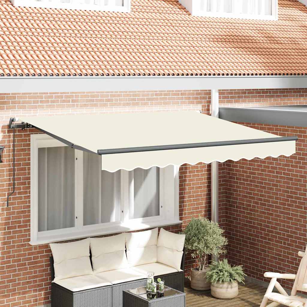 Vidaxl inklapbaar zonnescherm crème 250 x 200 cm stof
