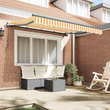 Vidaxl inklapbaar zonnescherm geel 250 x 200 cm stof
