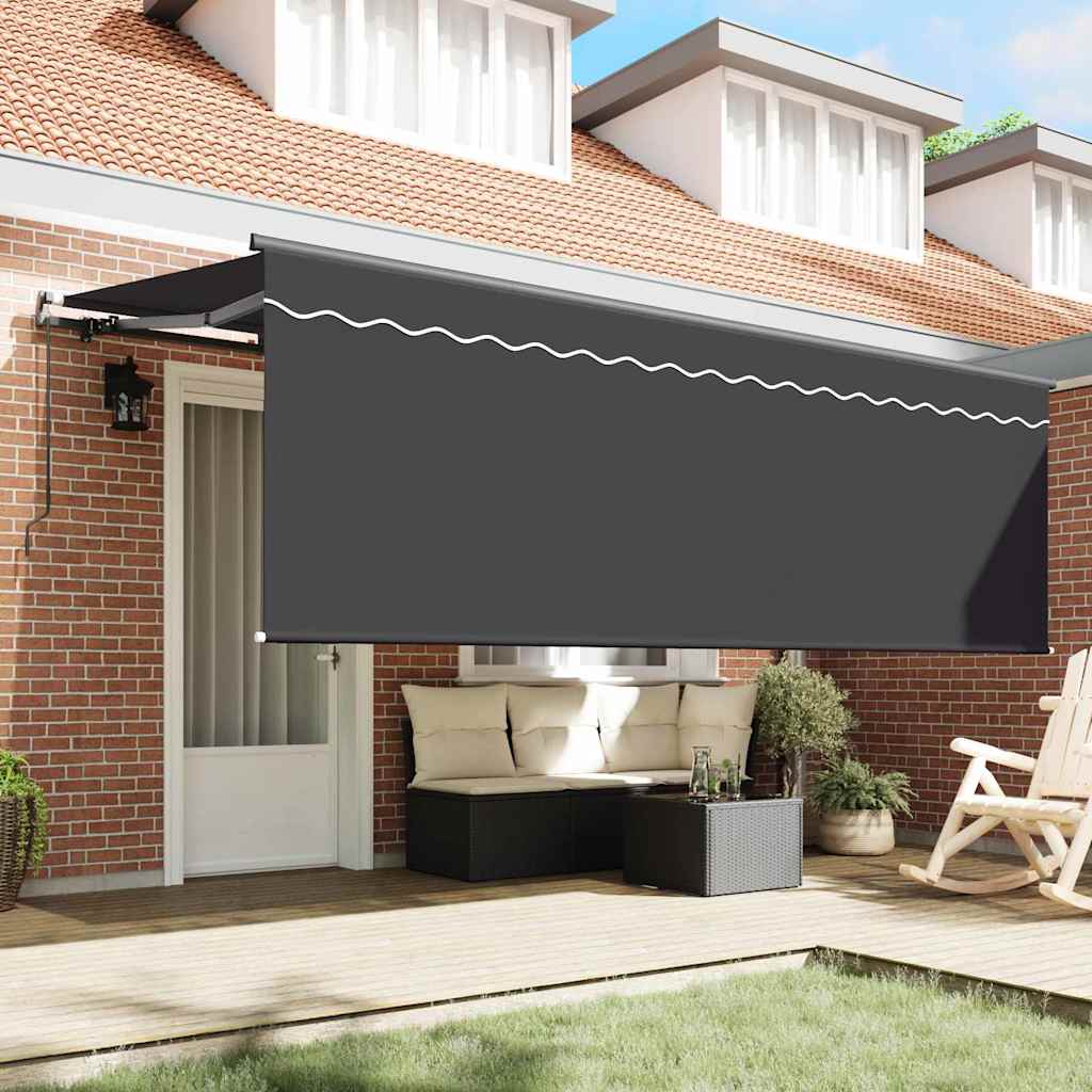 Vidaxl inklapbaar zonnescherm antraciet 350 x 200 cm