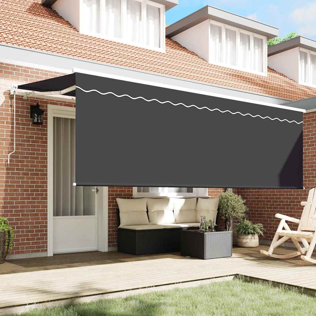 Vidaxl inklapbaar zonnescherm antraciet 350 x 200 cm