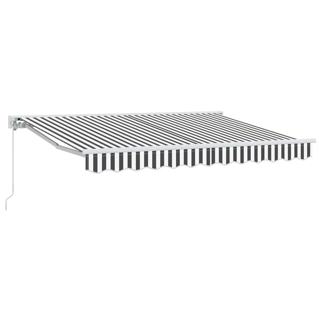 Vidaxl inklapbaar zonnescherm antraciet en wit 350 x 200 cm