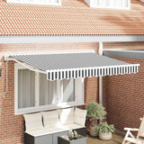 Vidaxl inklapbaar zonnescherm antraciet en wit 350 x 200 cm