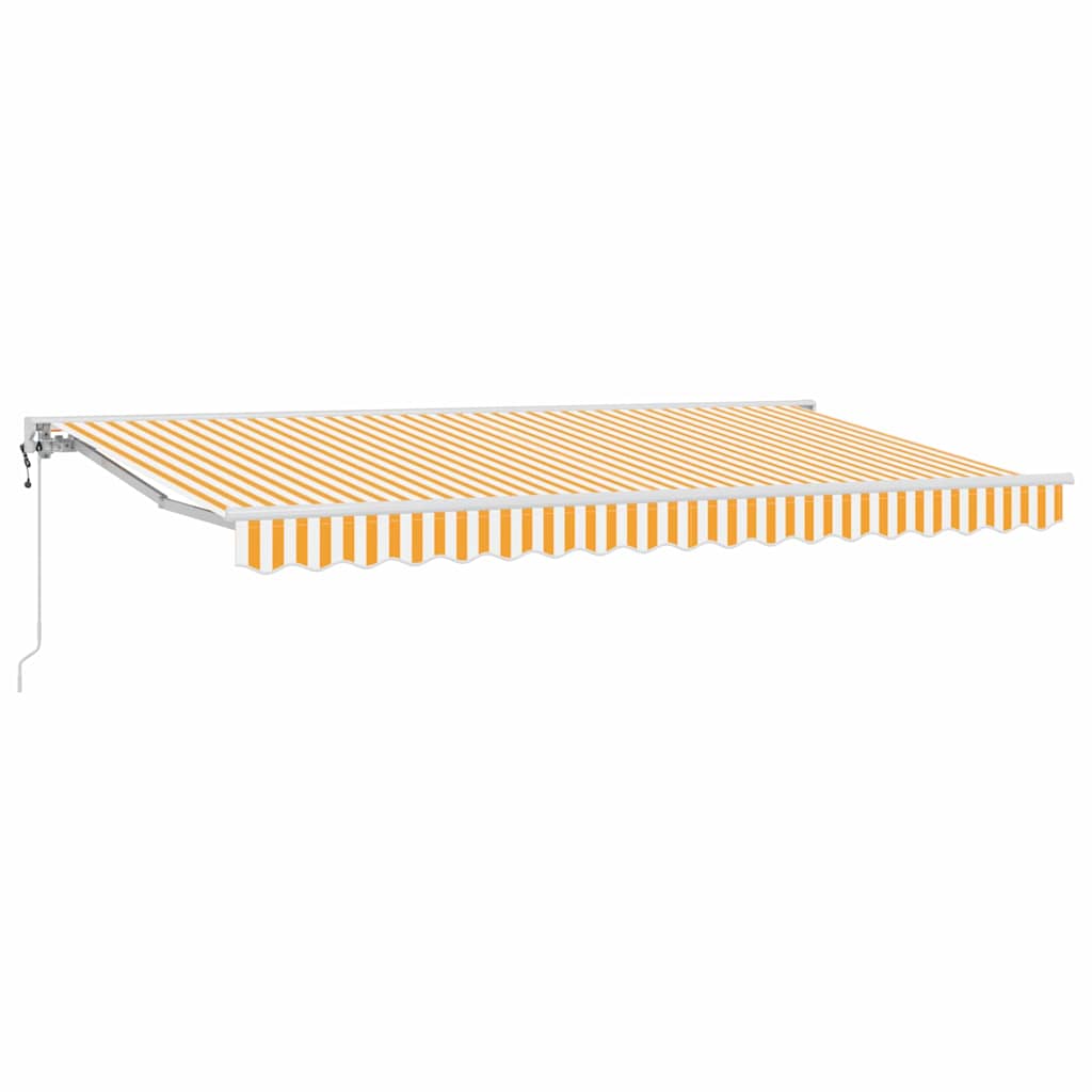 Vidaxl inklapbaar zonnescherm geel en wit 400 x 200 cm