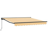 Vidaxl inklapbaar zonnescherm geel en wit 300 x 250 cm