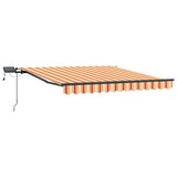 Vidaxl inklapbaar zonnescherm geel en oranje 300 x 250 cm stof
