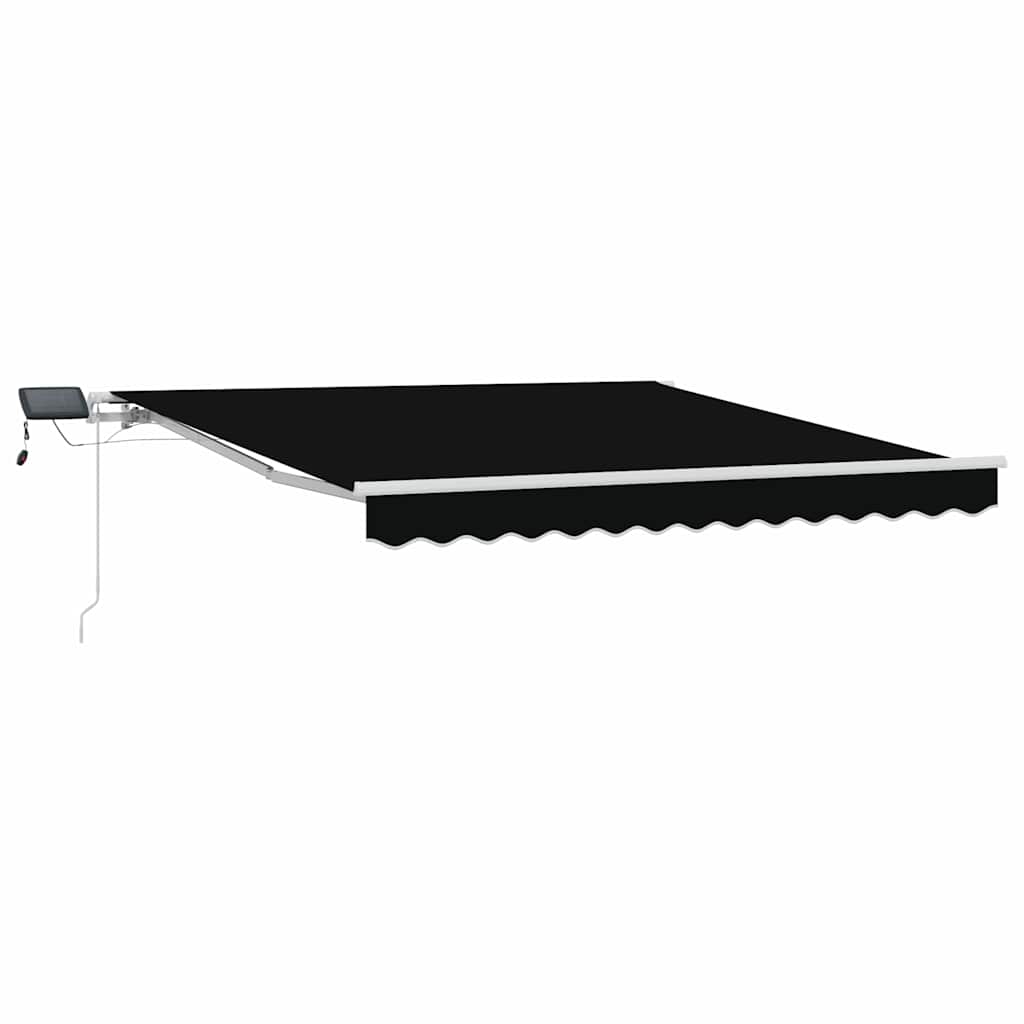 Vidaxl inklapbaar zonnescherm zwart 300 x 250 cm stof en staal