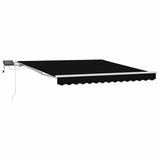 Vidaxl inklapbaar zonnescherm zwart 300 x 250 cm stof en staal
