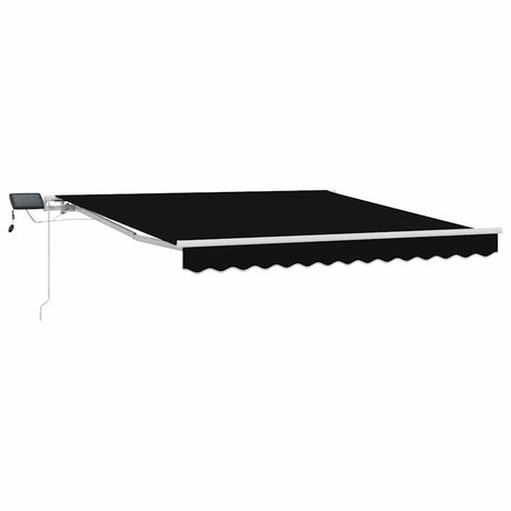 Vidaxl inklapbaar zonnescherm zwart 300 x 250 cm stof en staal