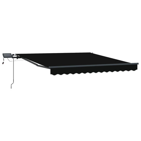 Vidaxl inklapbaar zonnescherm zwart 300 x 250 cm stof