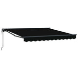 Vidaxl inklapbaar zonnescherm zwart 300 x 250 cm polyester en metaal