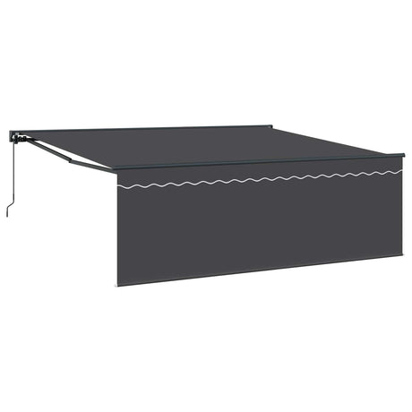 Vidaxl inklapbaar zonnescherm geel en wit 350 x 250 cm