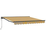 Vidaxl inklapbaar zonnescherm geel en grijs 350 x 250 cm