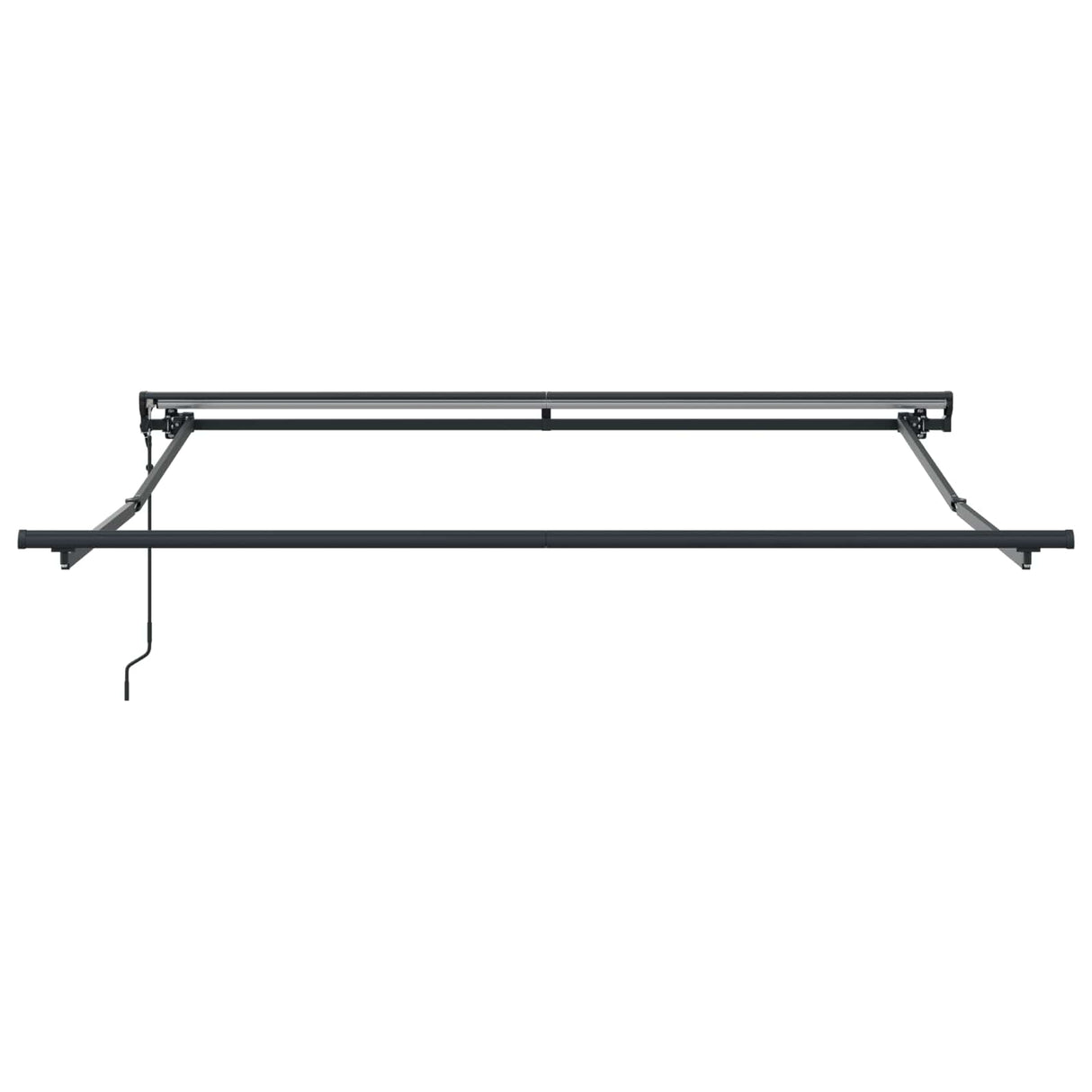 Vidaxl inklapbaar zonnescherm geel en grijs 350 x 250 cm