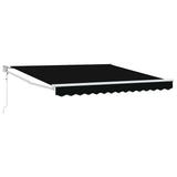 Vidaxl inklapbaar zonnescherm zwart 350 x 250 cm stof
