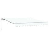 Vidaxl inklapbaar zonnescherm wit 350 x 250 cm polyester en aluminium