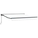 Vidaxl inklapbaar zonnescherm wit 350 x 250 cm polyester en metaal