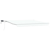 Vidaxl inklapbaar zonnescherm wit 400 × 300 cm stof en staal