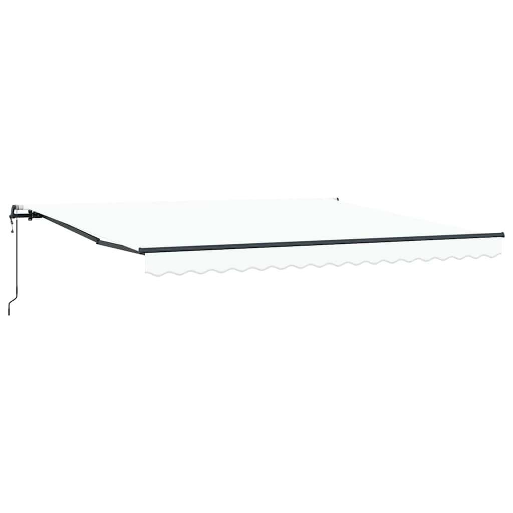 Vidaxl inklapbaar zonnescherm wit 400 × 300 cm stof en aluminium