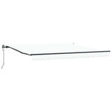 Vidaxl inklapbaar zonnescherm wit 400 × 300 cm stof en aluminium