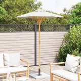 Vidaxl tuinparasol crème wit ø 270 x 260 cm bamboe