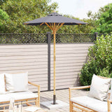 Vidaxl tuinparasol donkergrijs ø 270 x 260 cm bamboe