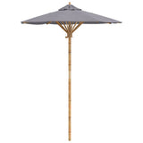 Vidaxl tuinparasol donkergrijs ø 270 x 260 cm bamboe