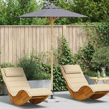 Vidaxl tuinparasol donkergrijs ø 270 x 260 cm bamboe