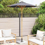 Vidaxl tuinparasol donkergrijs ø 270 x 260 cm bamboe