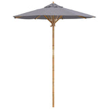 Vidaxl tuinparasol donkergrijs ø 270 x 260 cm bamboe