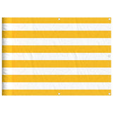 Vidaxl balkonscherm geel en wit gestreept 75x800 cm