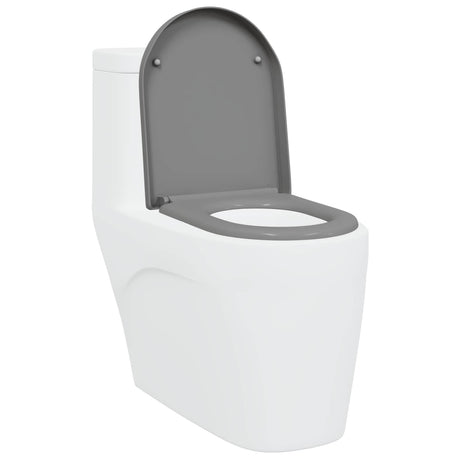 Vidaxl toiletzitting grijs 49 x 36 x 4 cm duroplast