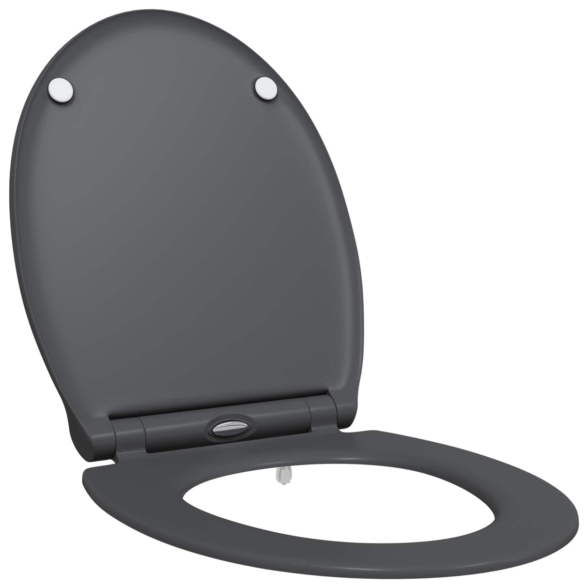 Vidaxl toiletzitting antraciet 47 x 37,5 x 3,8 cm duroplast