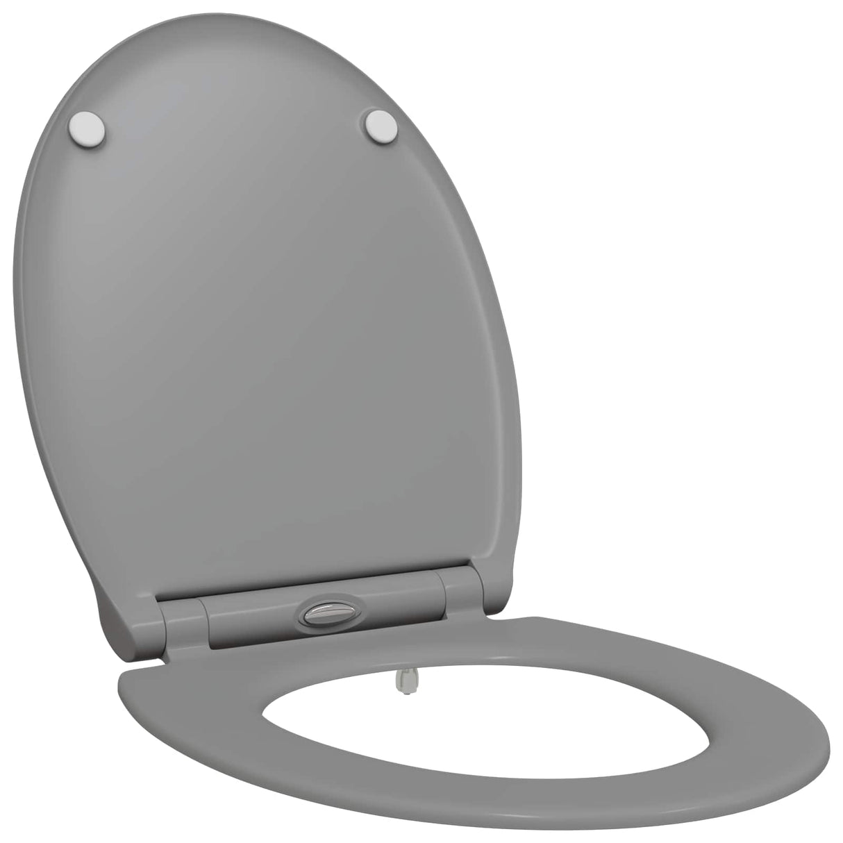 Vidaxl toiletzitting grijs 47 x 37,5 x 3,8 cm duroplast