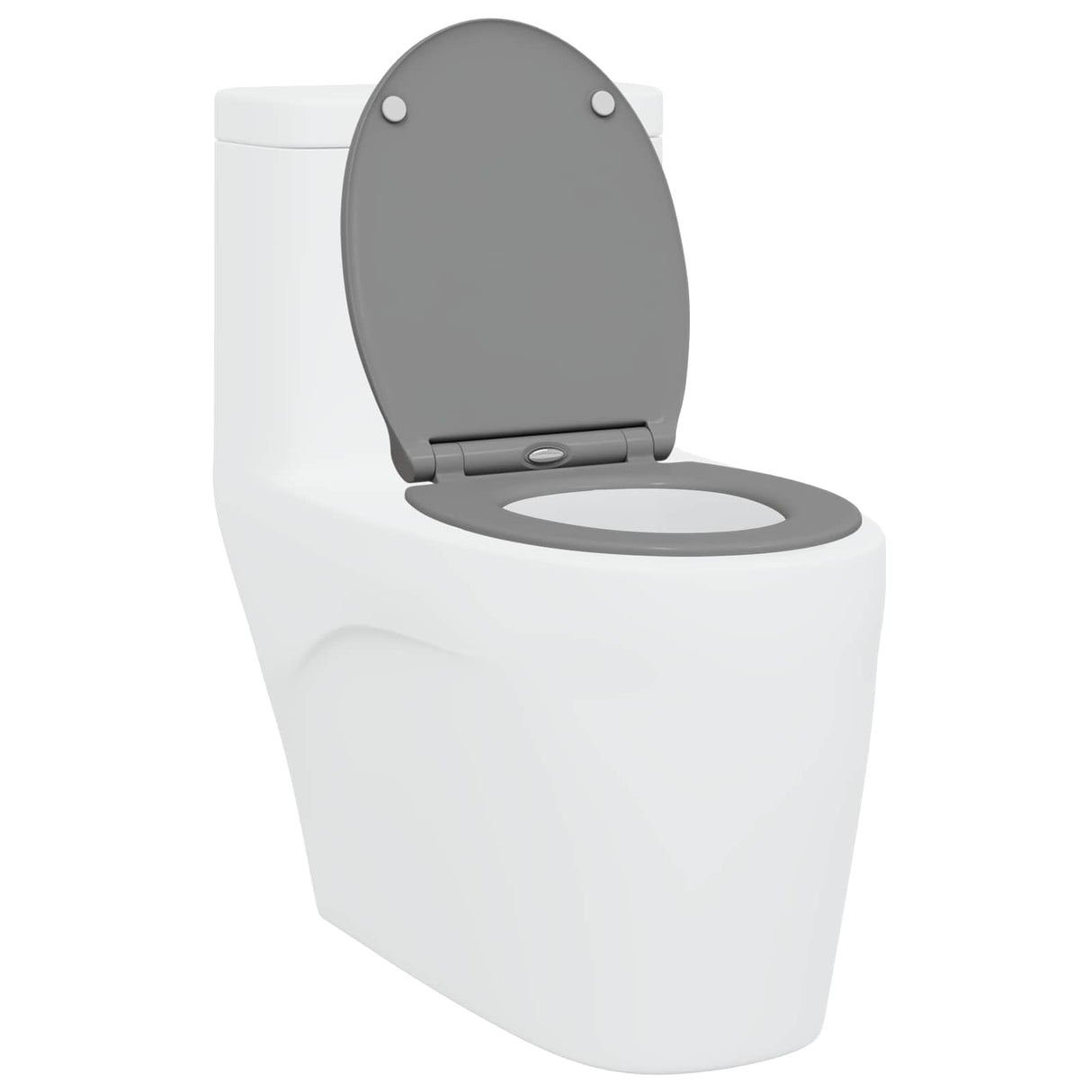 Vidaxl toiletzitting grijs 47 x 37,5 x 3,8 cm duroplast