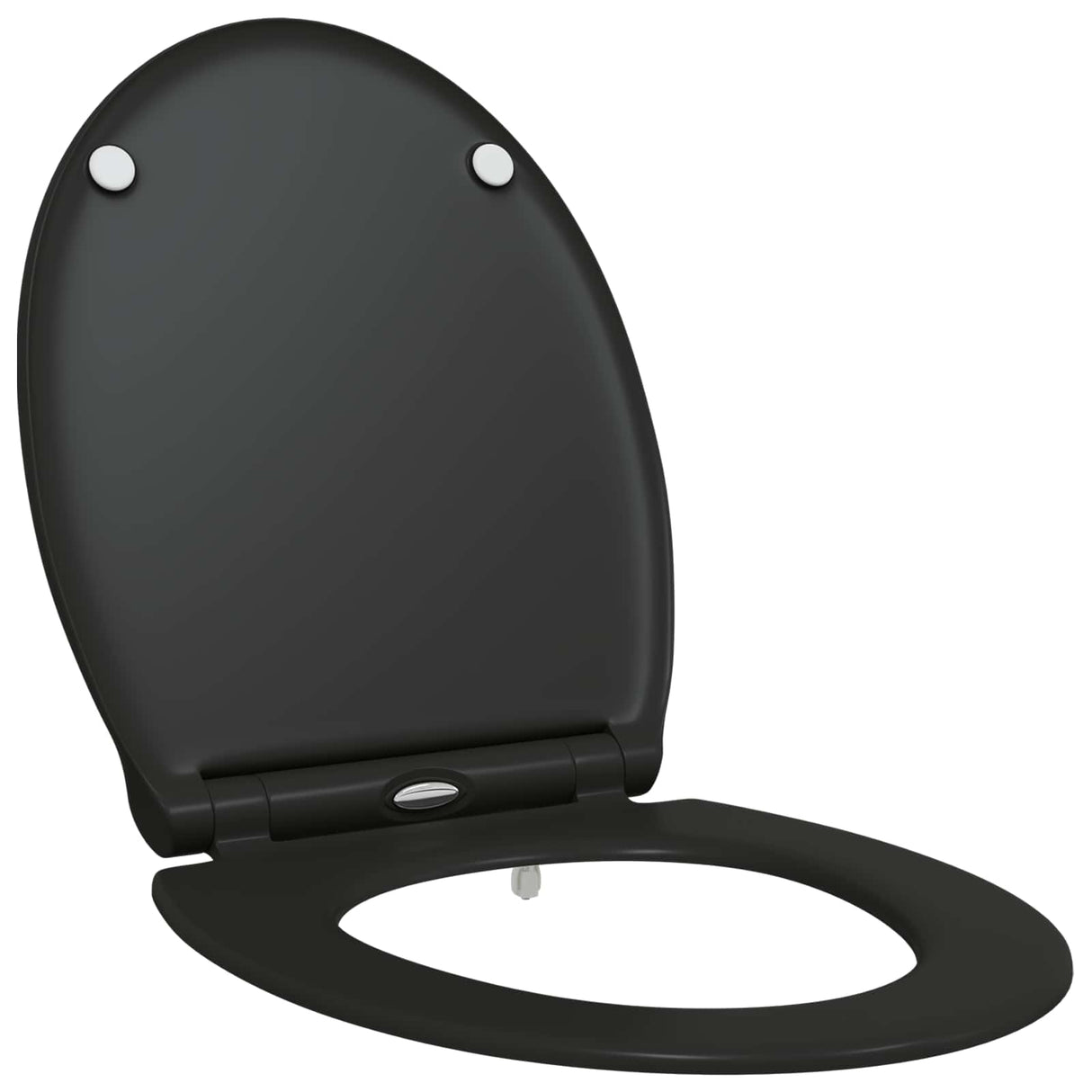Vidaxl toiletzitting zwart 47 x 37,5 x 3,8 cm duroplast