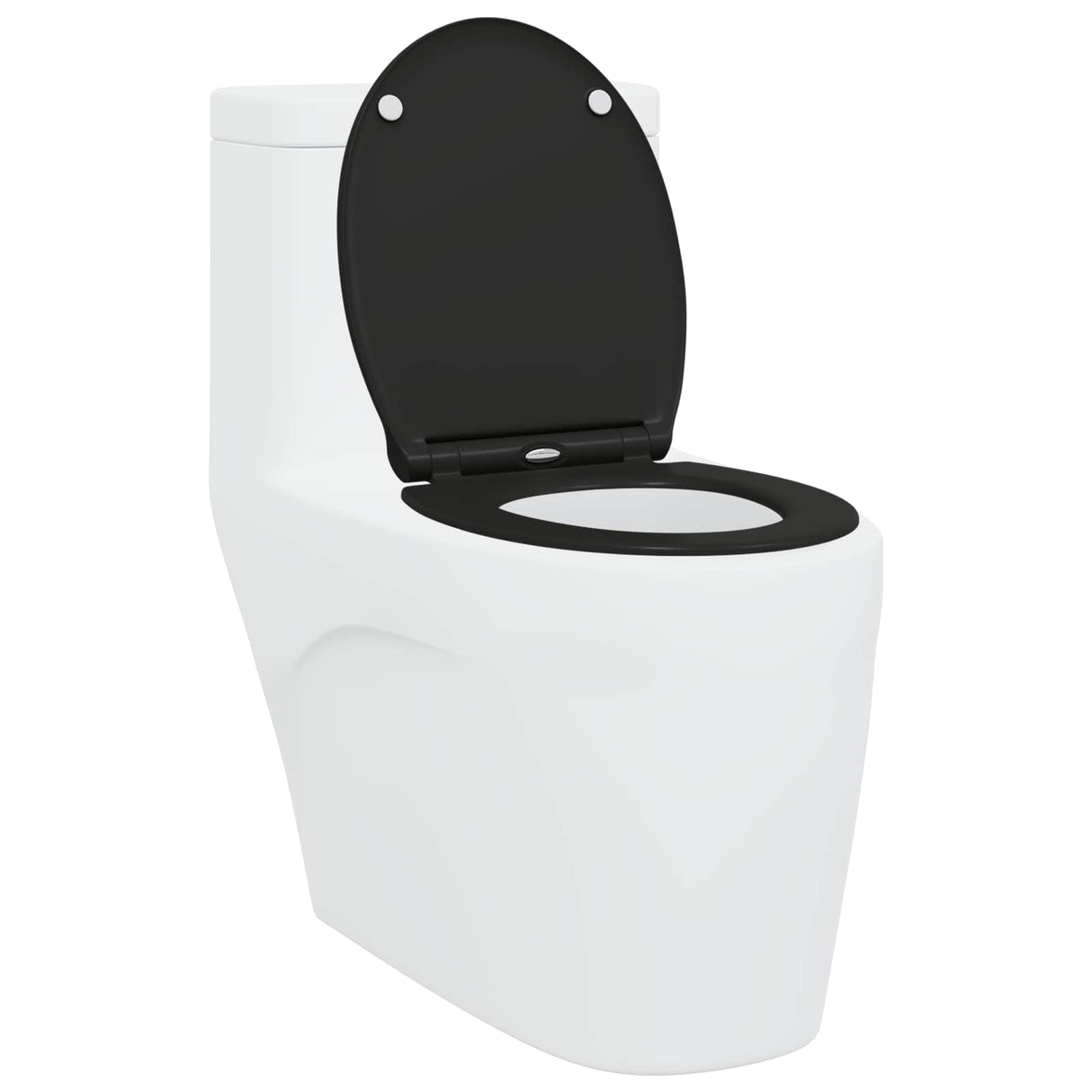 Vidaxl toiletzitting zwart 47 x 37,5 x 3,8 cm duroplast